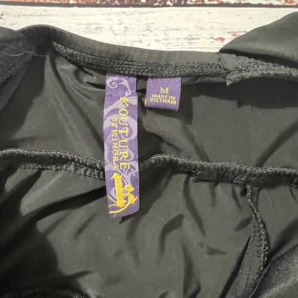 Kouture by Kimora black fitted sleeveless top with rouching black medium - Picture 5 of 5